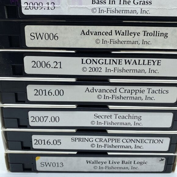 10 Fishing VHS In-Fisherman Video Club Walleye Crappie Bass Live Bait Trolling - Picture 3 of 6